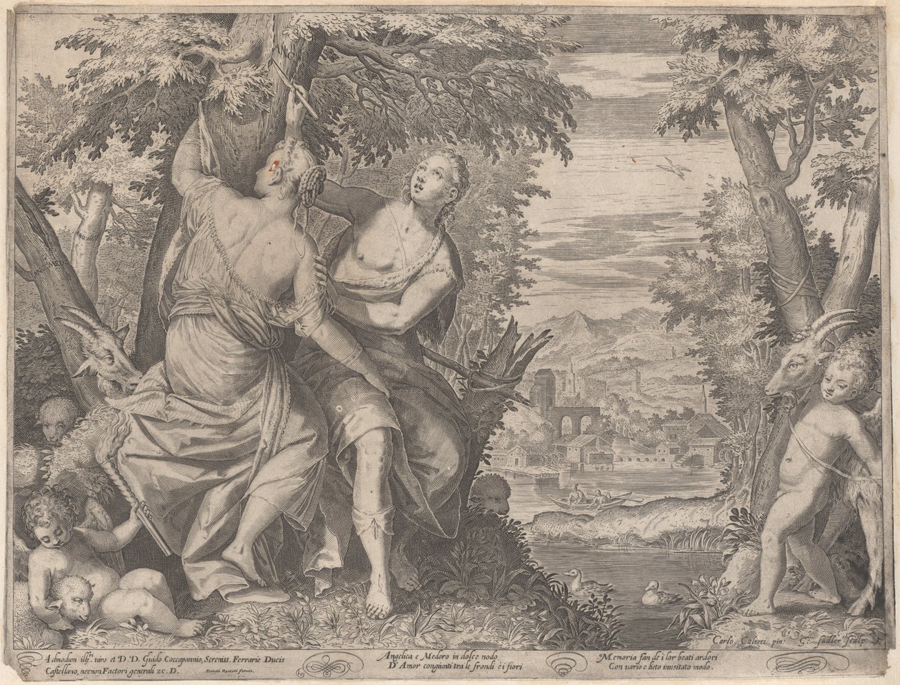 Angelica ve Medoro, Medoro adlarını bir tr..., 1590-98