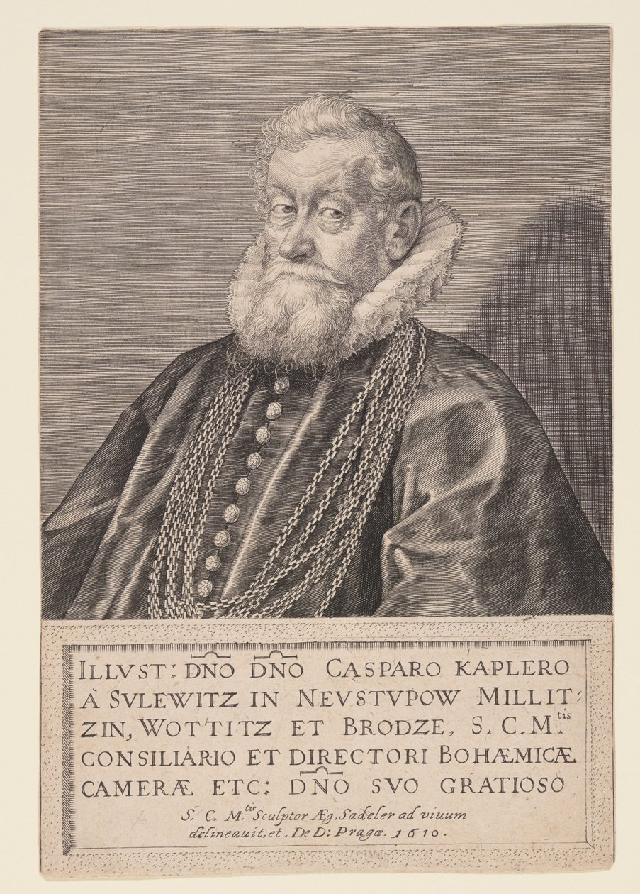 Gaspard Kaplir von Sulewitz, İmparator Konsey Üyesi by Aegidius Sadeler II