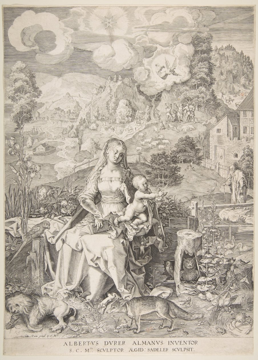 Bir Manzaradaki Bakire ve Çocuk, yaklaşık. 1597. by Aegidius Sadeler II