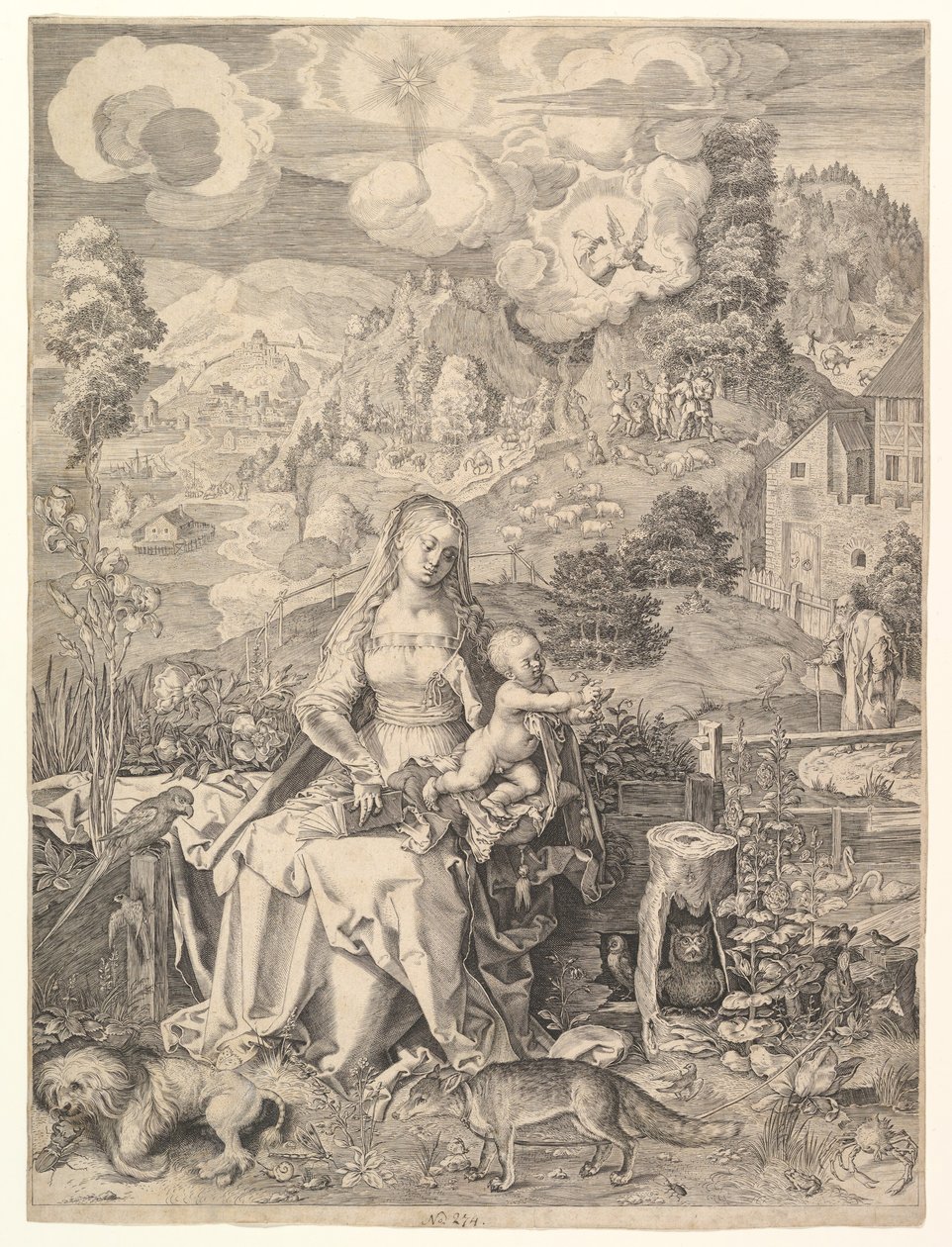 Bir Manzaradaki Bakire ve Çocuk, yaklaşık. 1597. by Aegidius Sadeler II