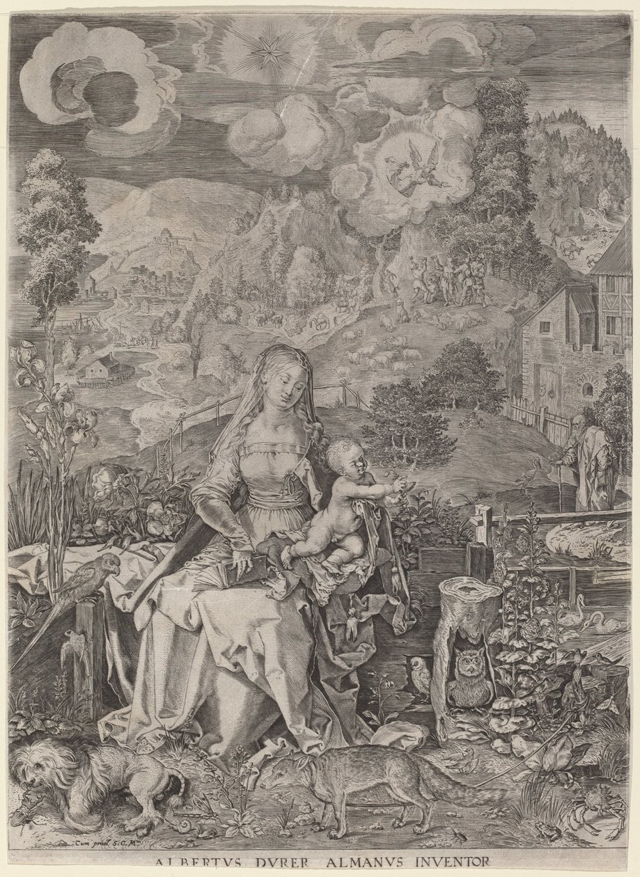 Bir Manzarada Bakire ve Çocuk by Aegidius Sadeler II after Albrecht Dürer