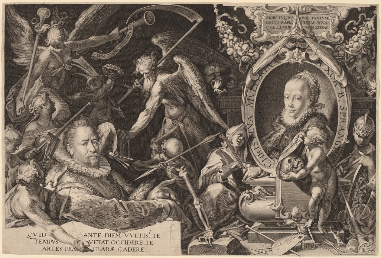 Bartholomew Spranger ve Rahmetli Karısı Christina Muller by Aegidius Sadeler II, after Bartholomaeus Spranger