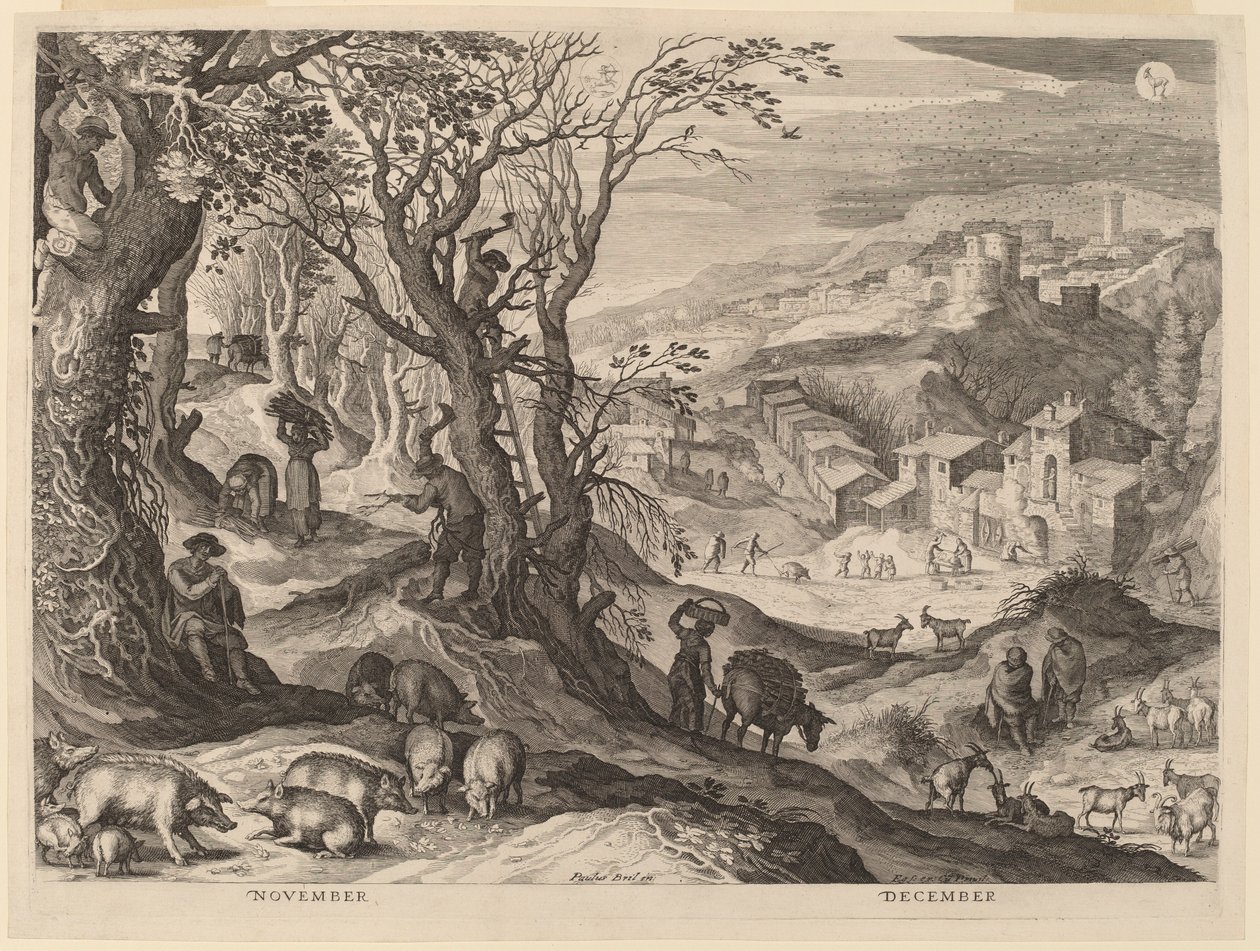 Kasım ve Aralık by Aegidius Sadeler II after Paul Bril
