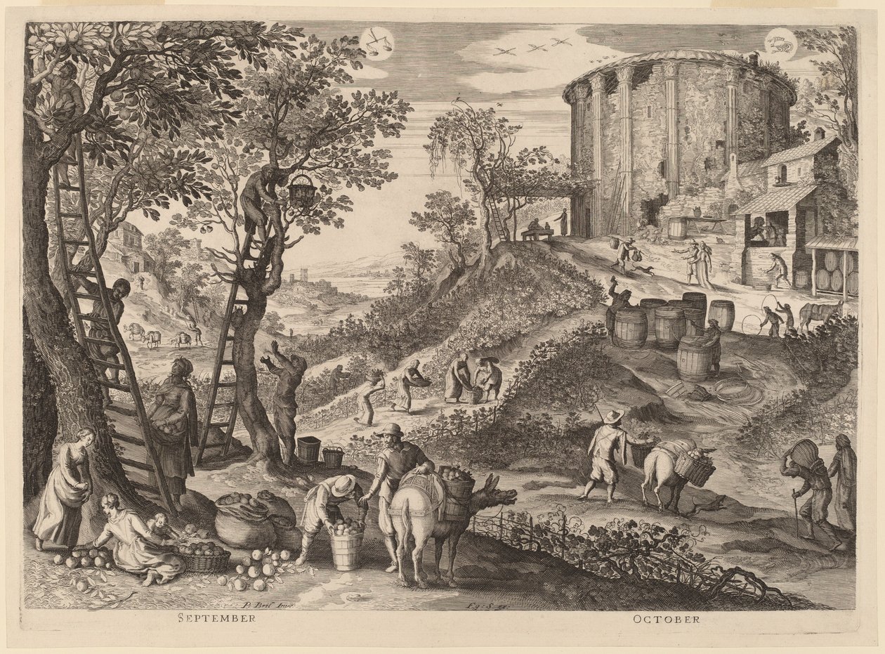 eylül ve ekim by Aegidius Sadeler II after Paul Bril