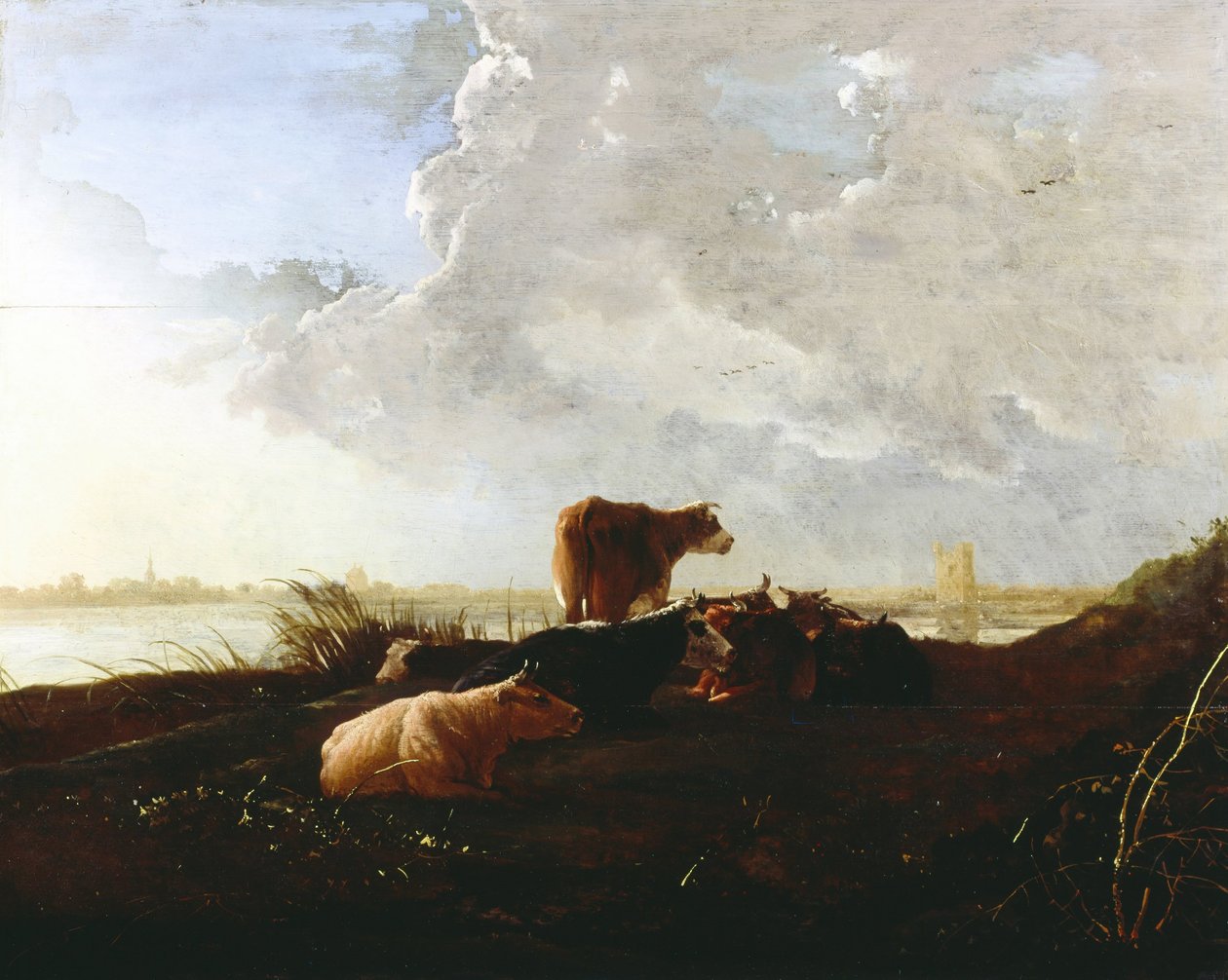 Nehri yakınında sığır by Aelbert Cuyp