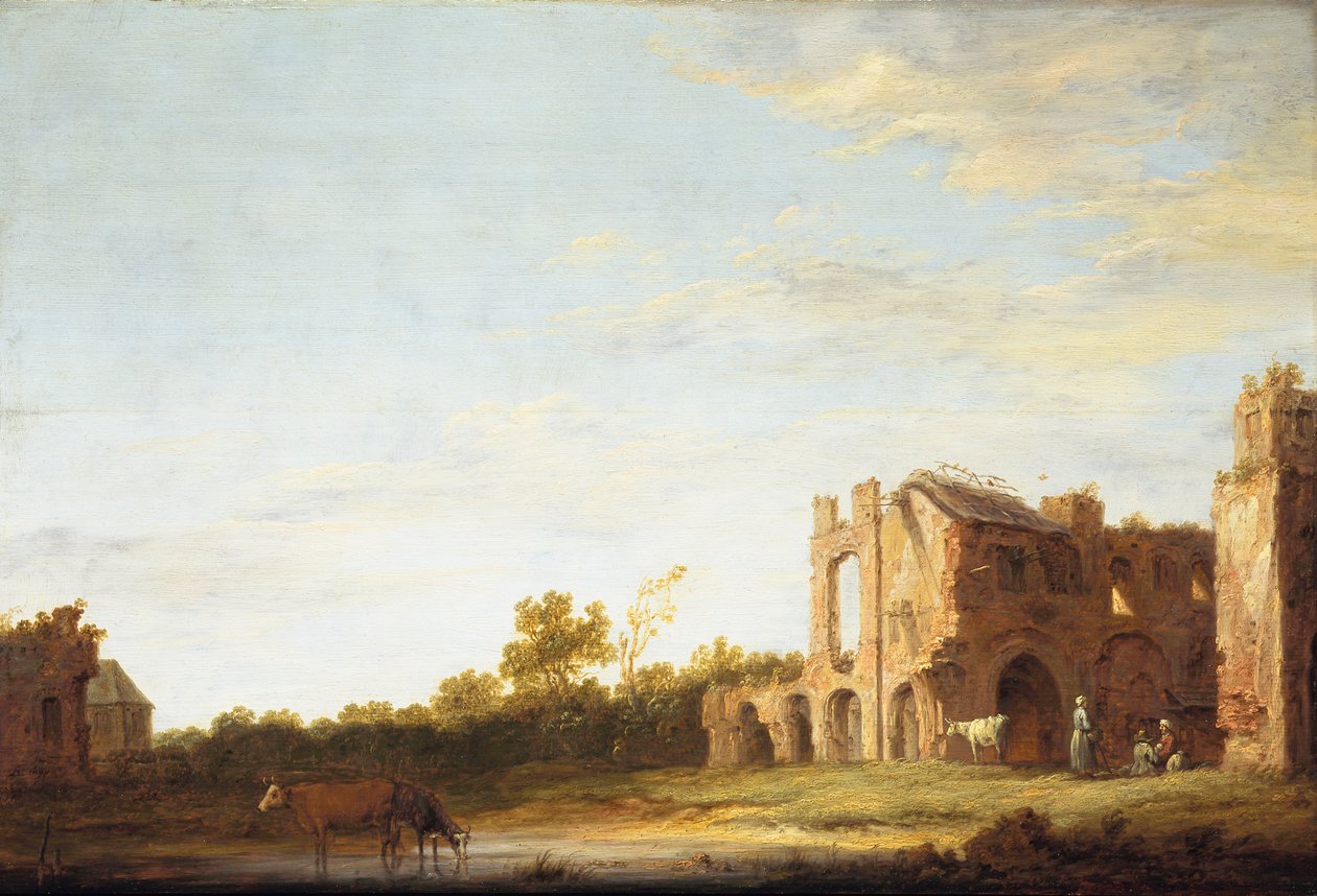 Rijnsburg Manastırı Harabeleri ile Manzara by Aelbert Cuyp