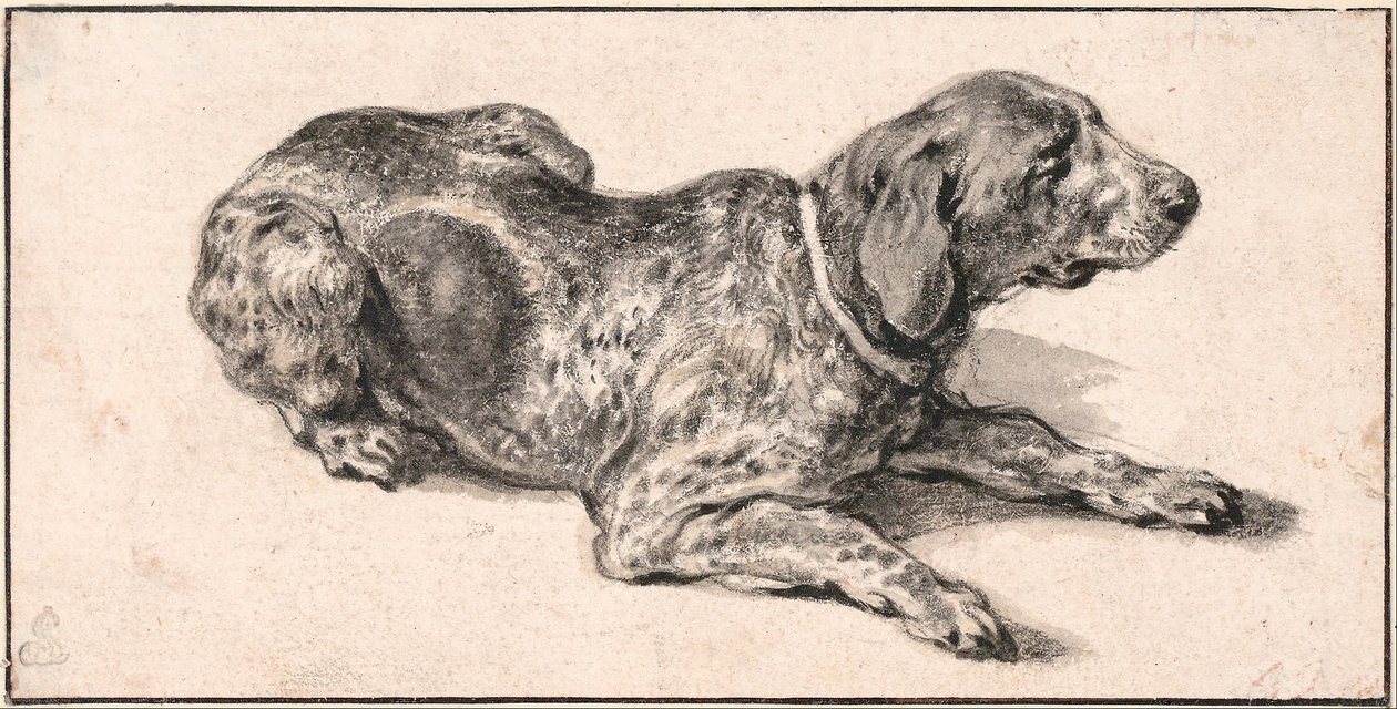 uzanmış köpek by Aelbert Cuyp