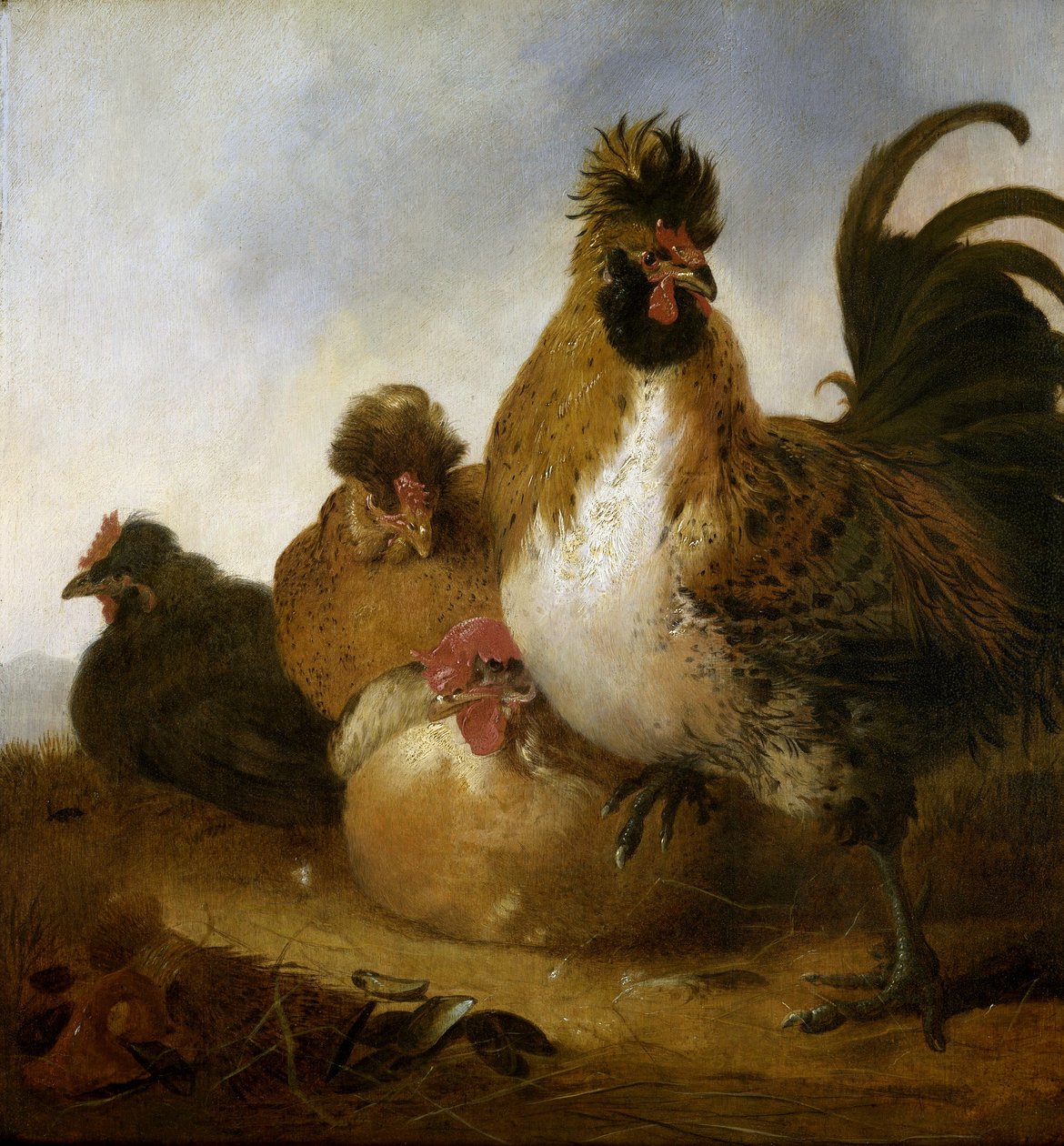 Horoz ve Tavuklar by Aelbert Cuyp