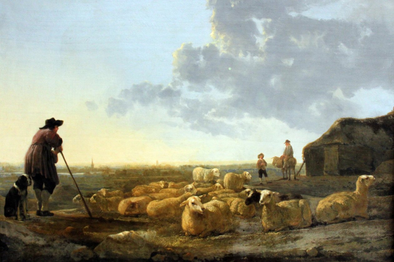 Çayırda koyun sürüsü by Aelbert Cuyp
