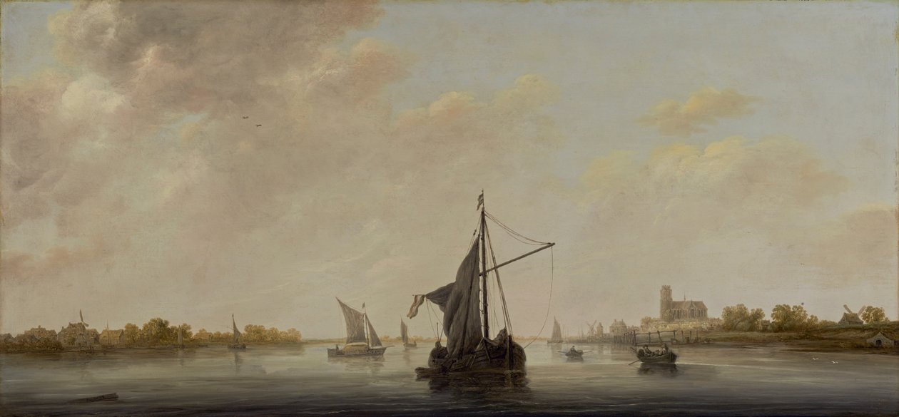 Dordrecht'teki Maas'tan Bir Görünüm, c.1645-46 by Aelbert Cuyp