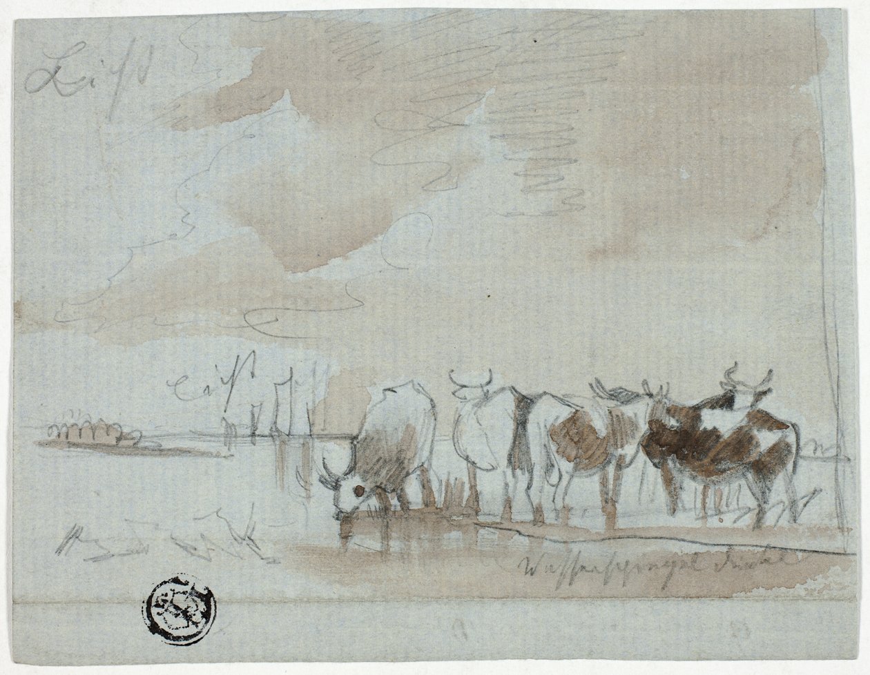 Suda Sığır by Aelbert Cuyp