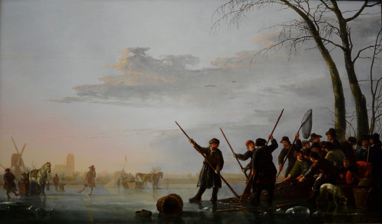 Buz Altında Balıkçılık by Aelbert Cuyp