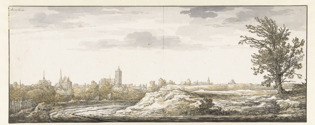 Arnhem Arnhem'in görünümü (nesne üzerindeki başlık) by Aelbert Cuyp