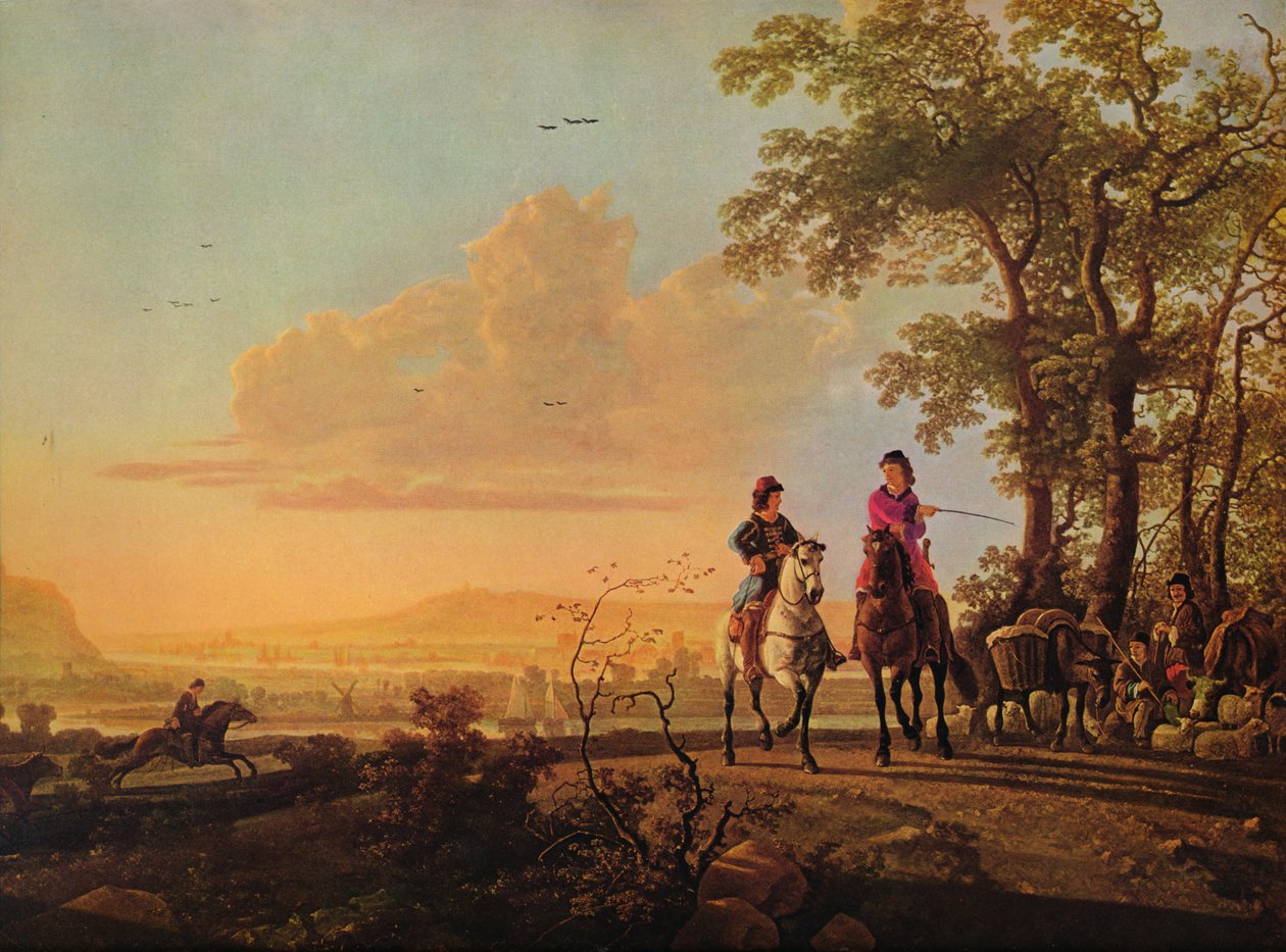 Sığırlı Atlılar ve Çobanlar, 1655-1660 by Aelbert Cuyp