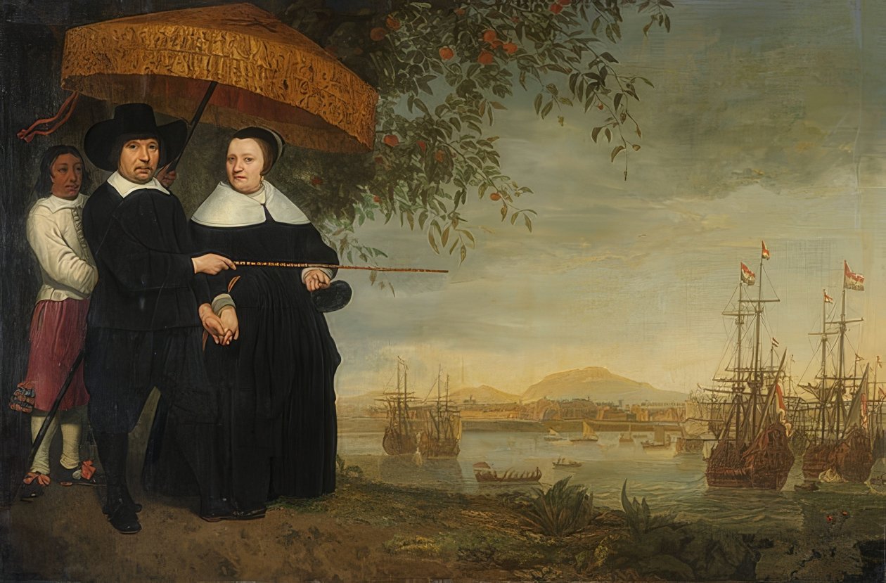 Hollanda Doğu Hindistan Şirketi (VOC) için tüccar. 1640-60 civarında by Aelbert Cuyp