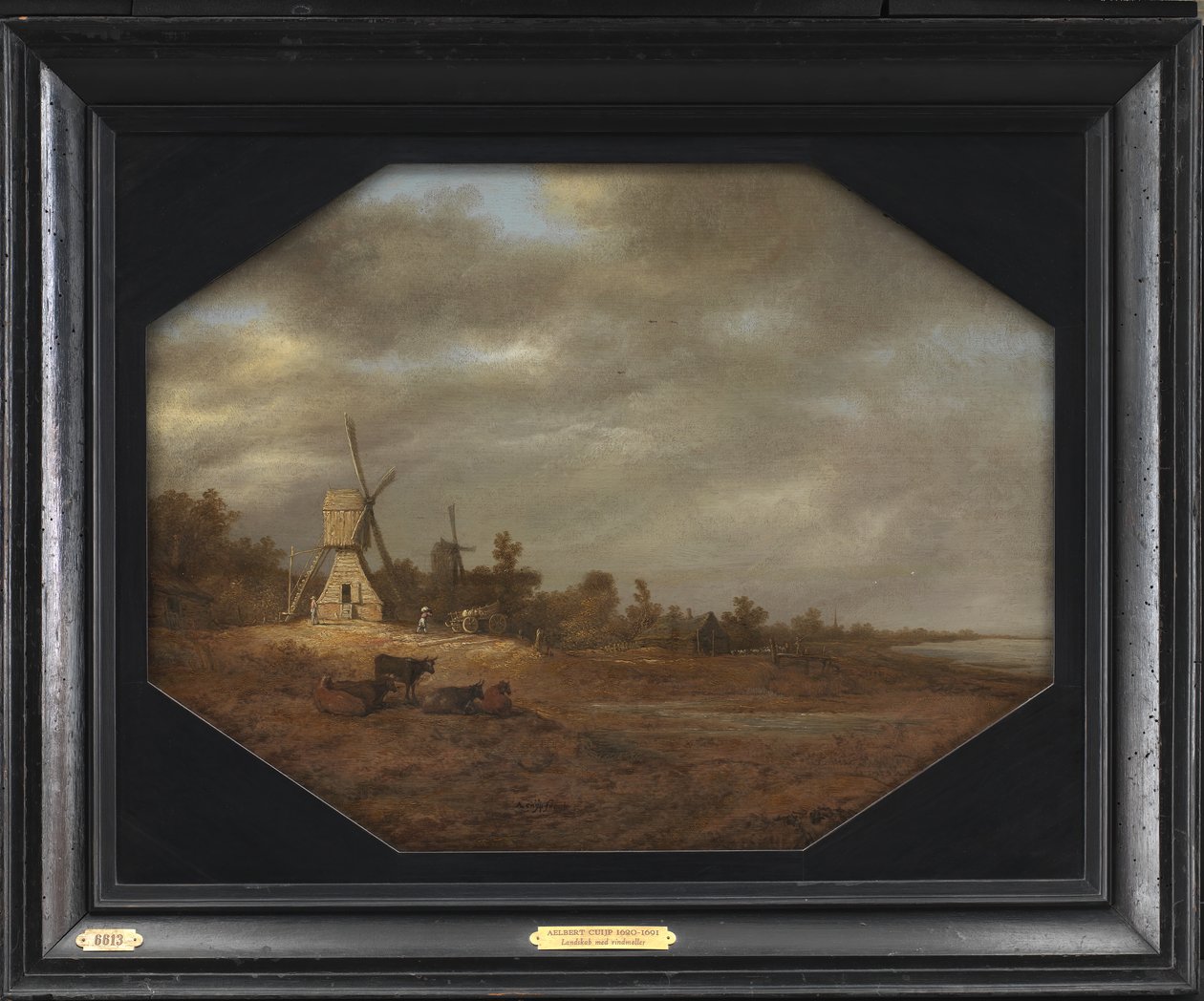 Yel değirmenleri ile manzara by Aelbert Cuyp
