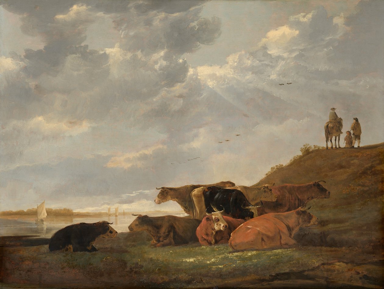İneklerle Nehir Manzarası by Aelbert Cuyp