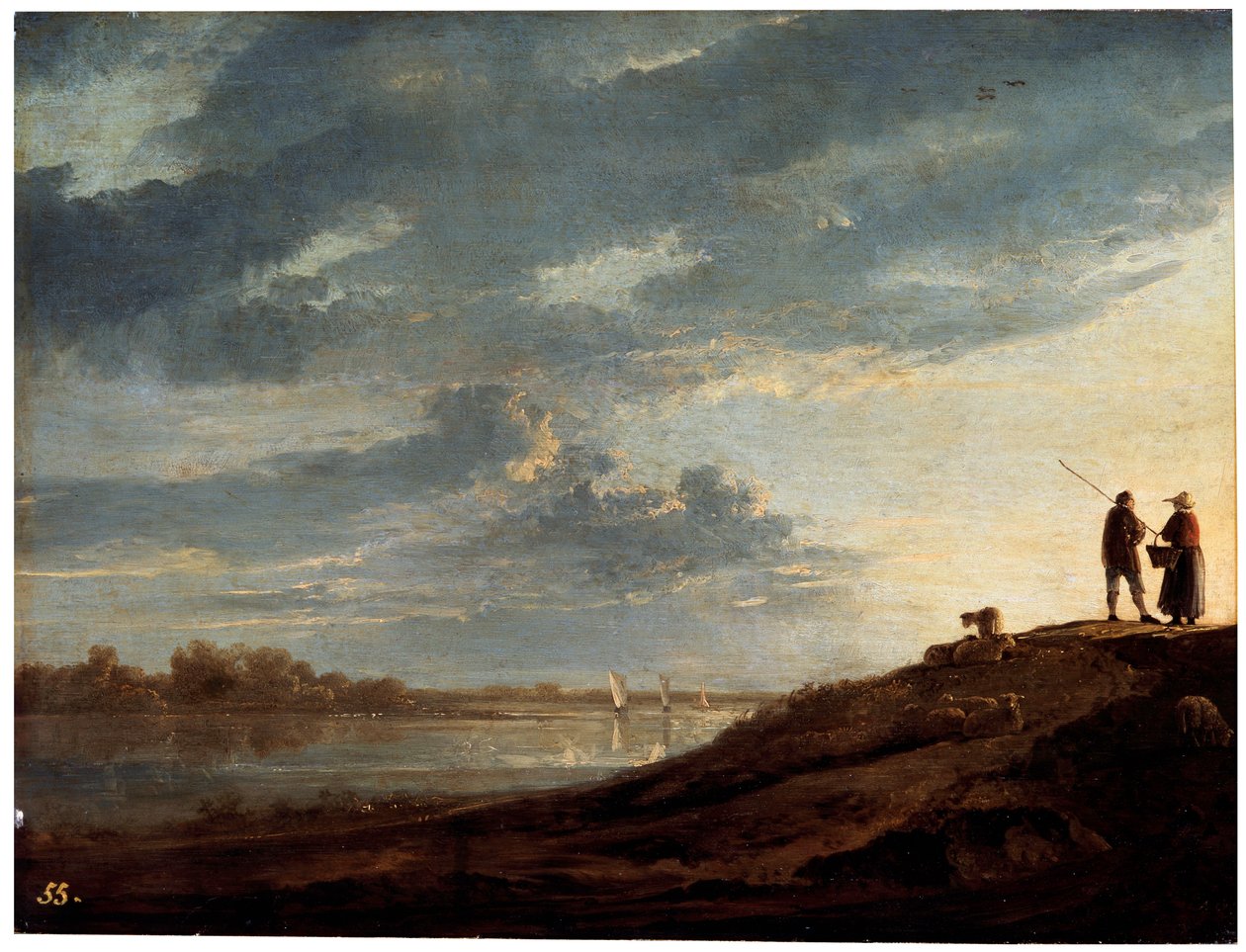 Nehir üzerinde gün batımı, 1650
