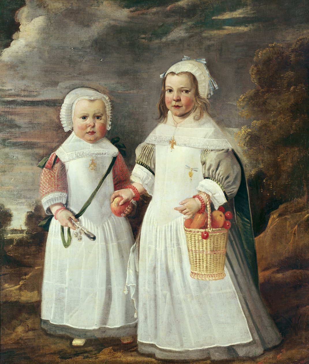 Bir manzara içinde iki genç kız by Aelbert Cuyp