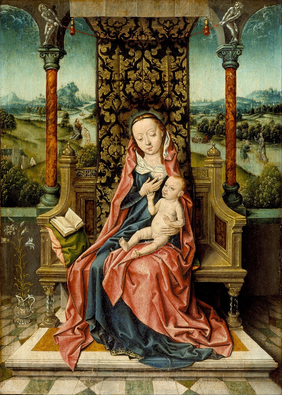 Madonna ve Çocuk Enthroned by Aelbrecht Bouts