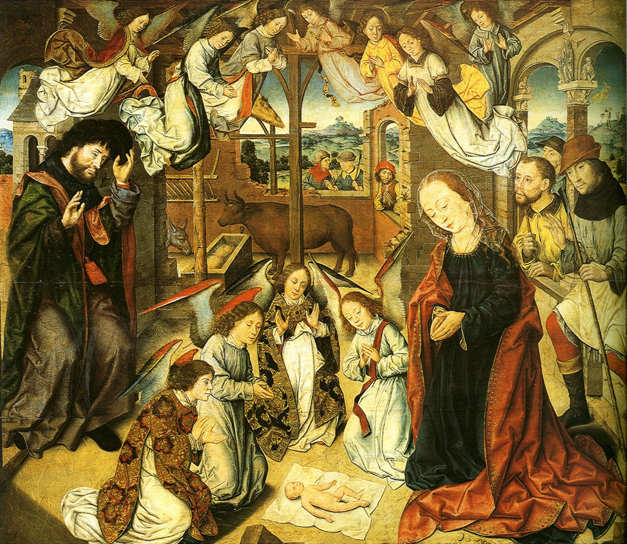 Çobanların Tapınması, c. 1500 by Aelbrecht Bouts