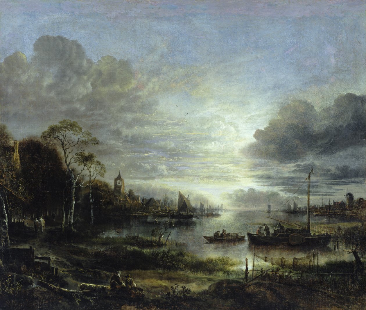 Ay Işığında Manzara by Aert van der Neer