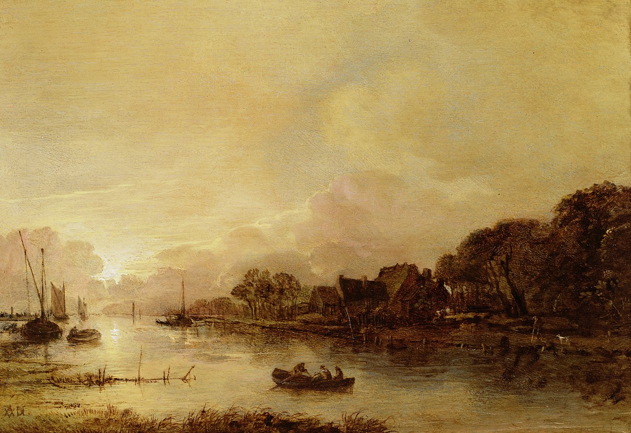 River landscape  by Aert van der Neer