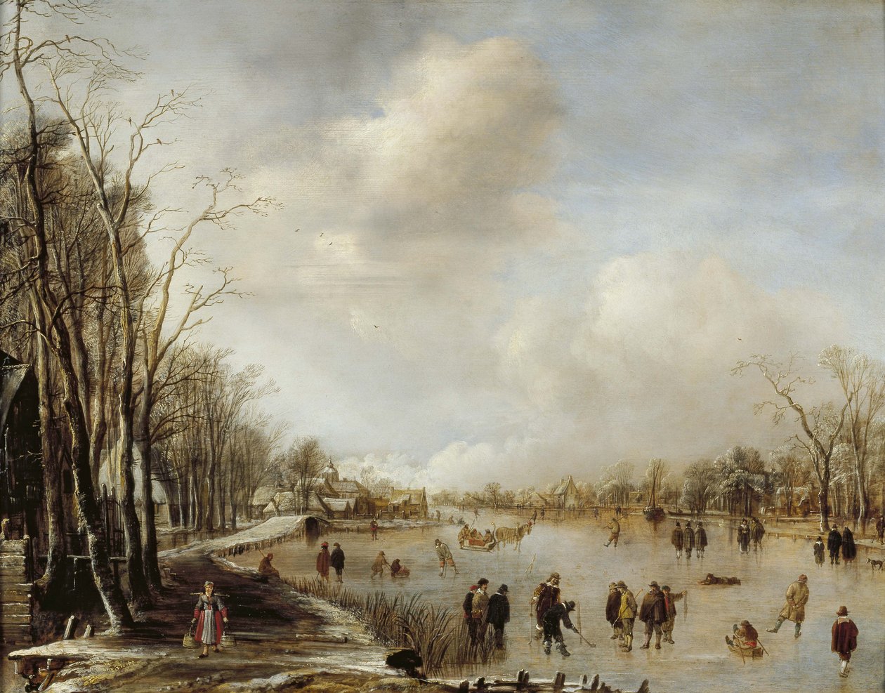 Kış Manzarası, 1645 by Aert van der Neer