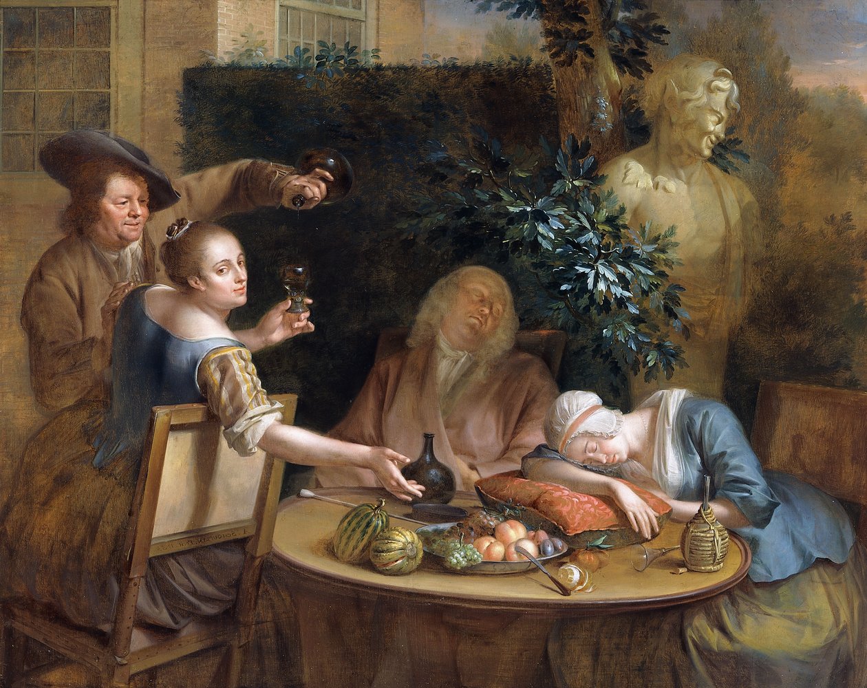 Bahçede Bir İçki Partisi, 1739 by Aert Schouman
