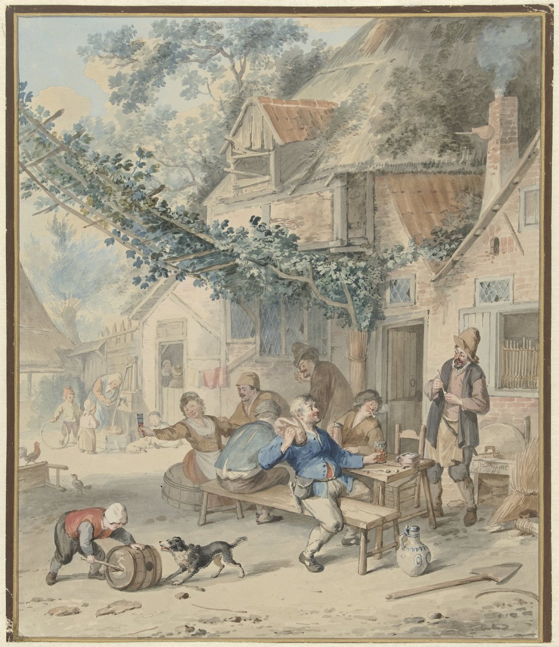 Bir handa neşeli şirket by Aert Schouman