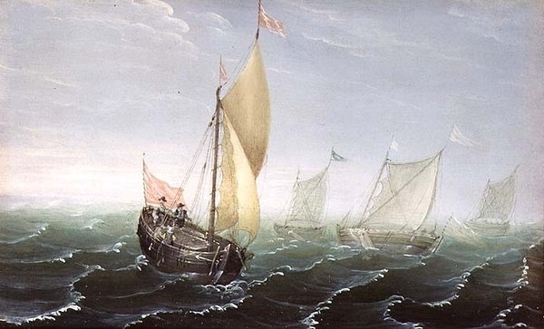 Rüzgarlı Sularda Nakliye by Aert van Antum