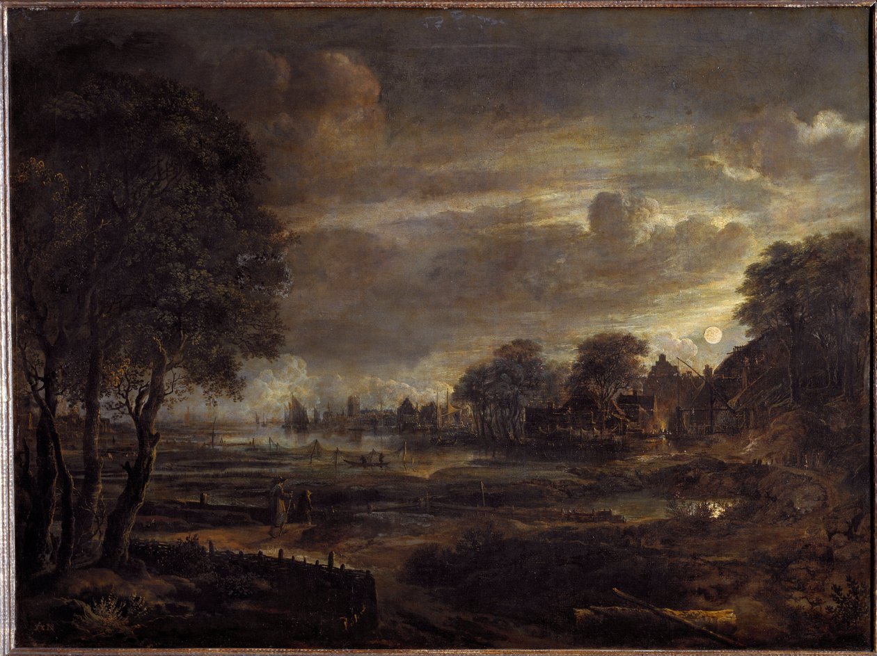 Ay Işığında Manzara (Resim by Aert van der Neer
