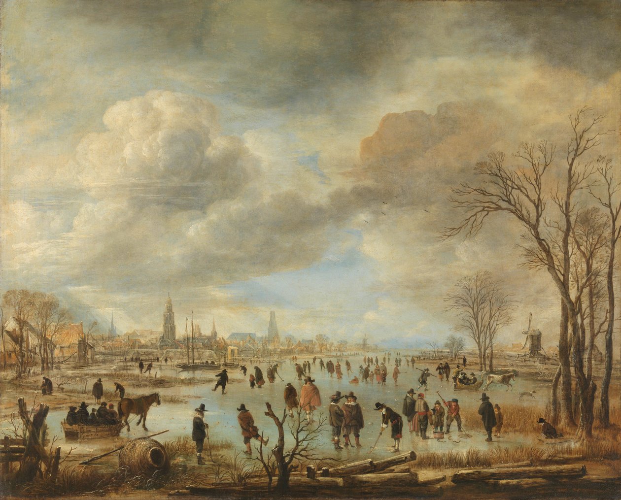 Kışın Nehir Manzarası, c.1655-60 by Aert van der Neer