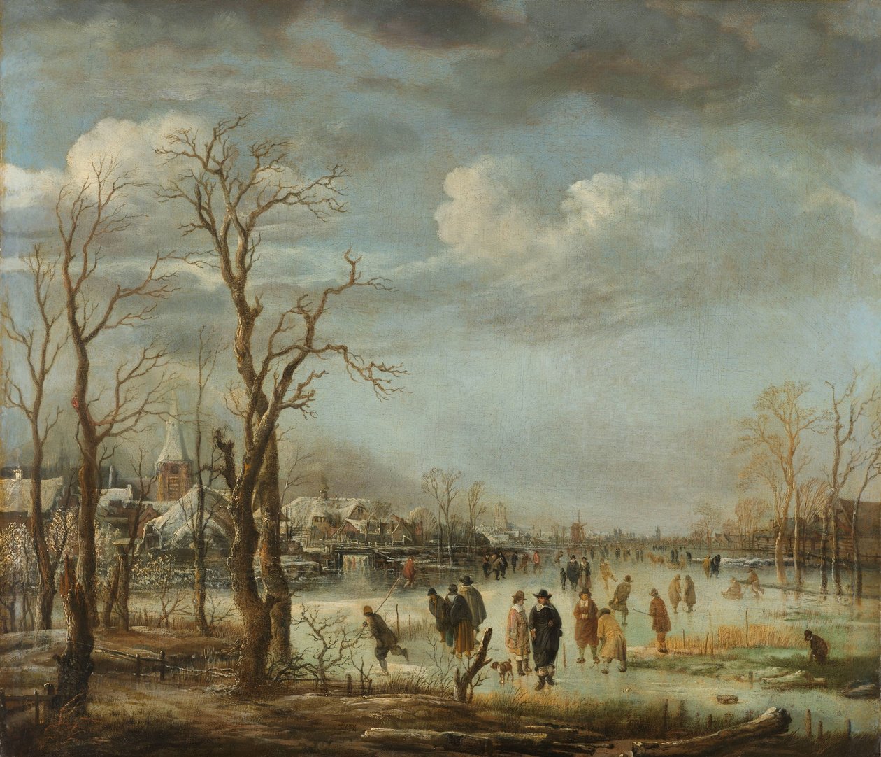Kışın nehir manzarası, 1630-60 by Aert van der Neer