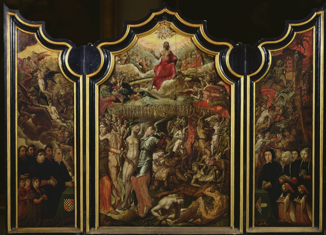 Son Yargının Üç Parçası, 1555 by Aertgen Claesz van Leyden