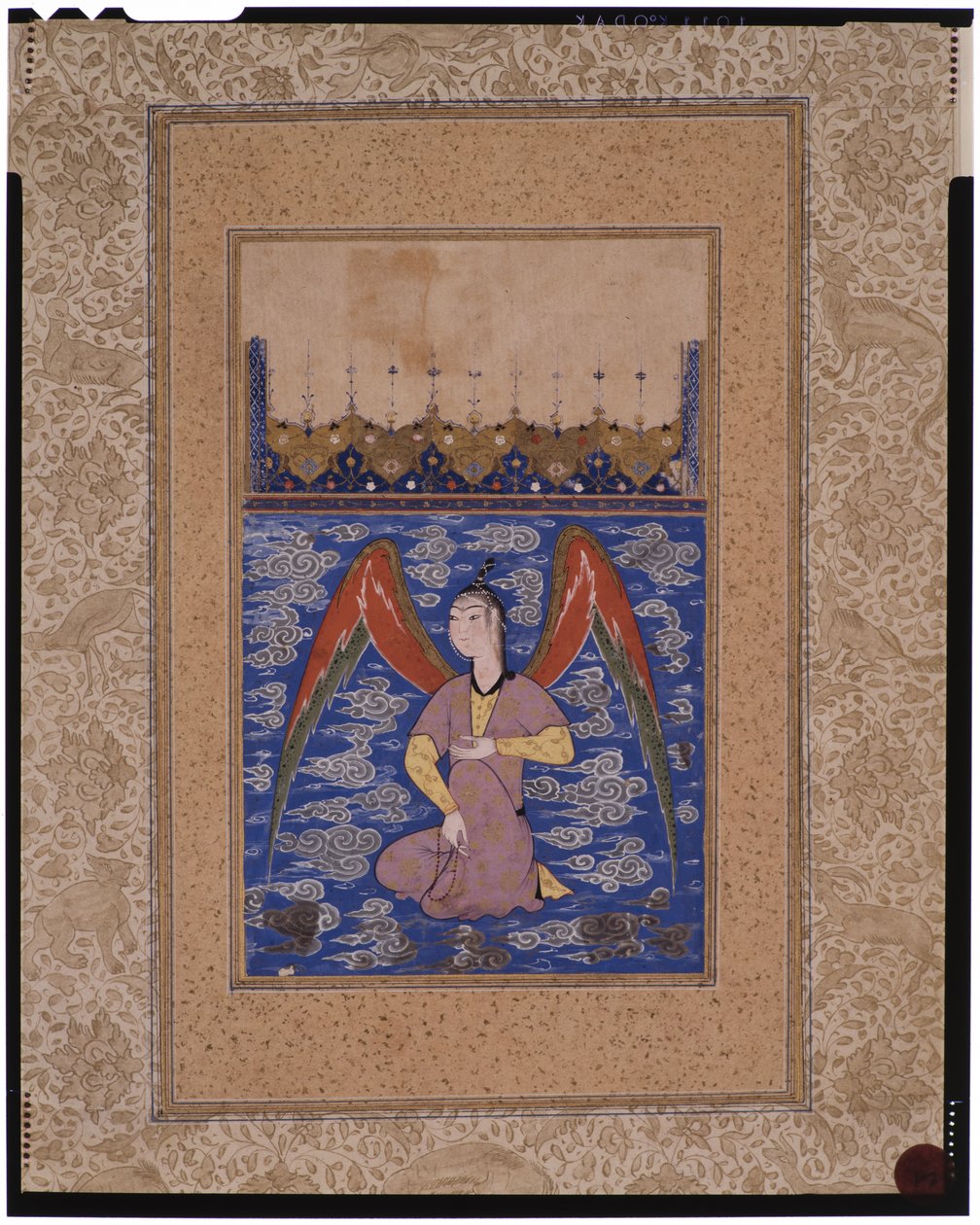 Bir tespih ile havadan peri, c.1500 by Afghan School