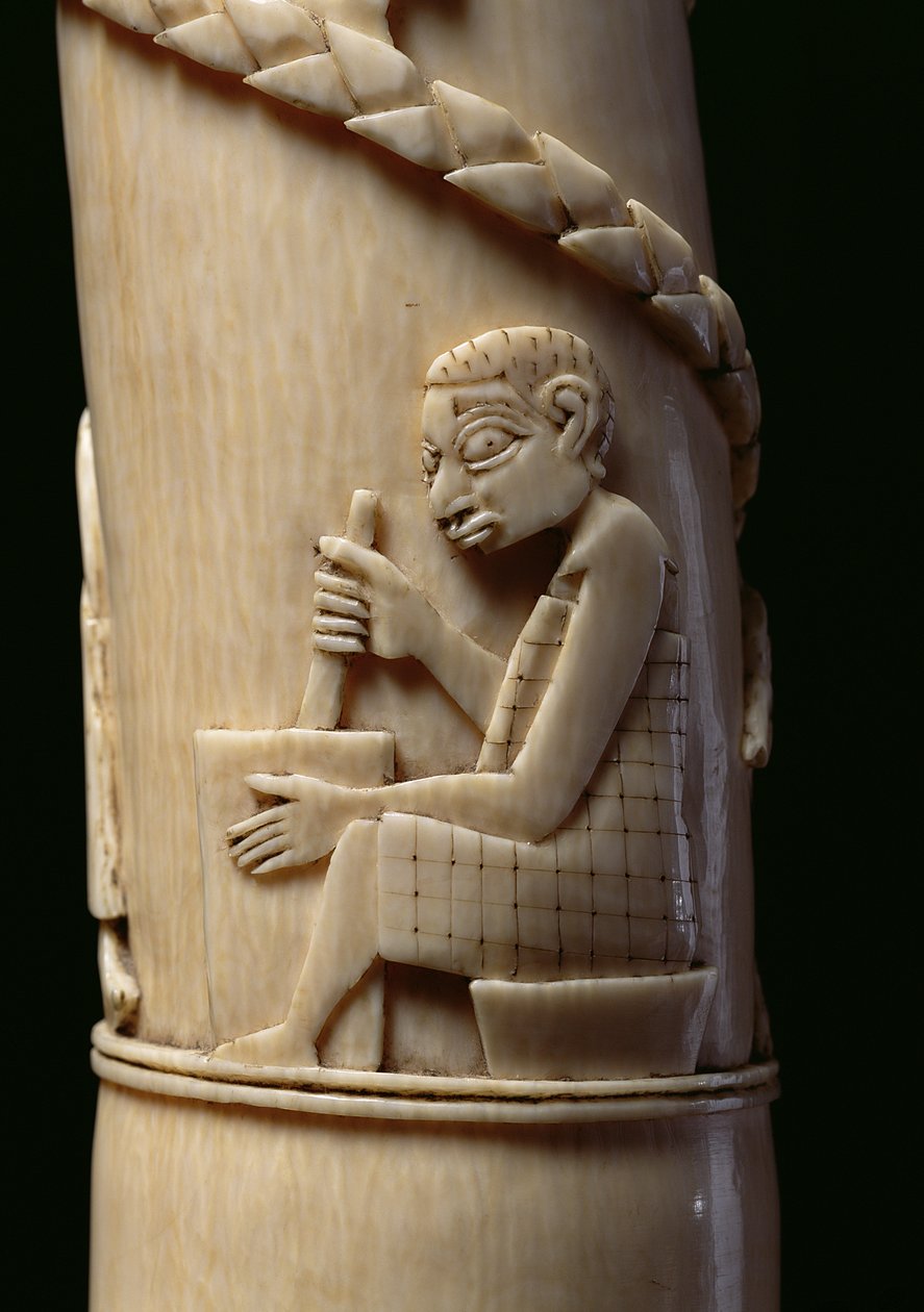 Oyulmuş Tusk, 223943 Kongo fildişi detayı by African
