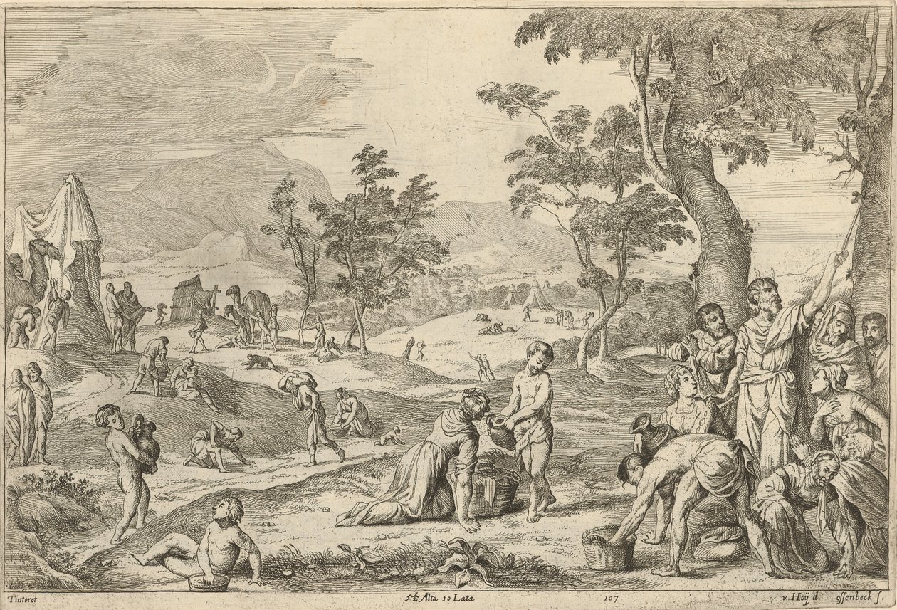 İsrailliler man topluyor by After David Teniers the Younger