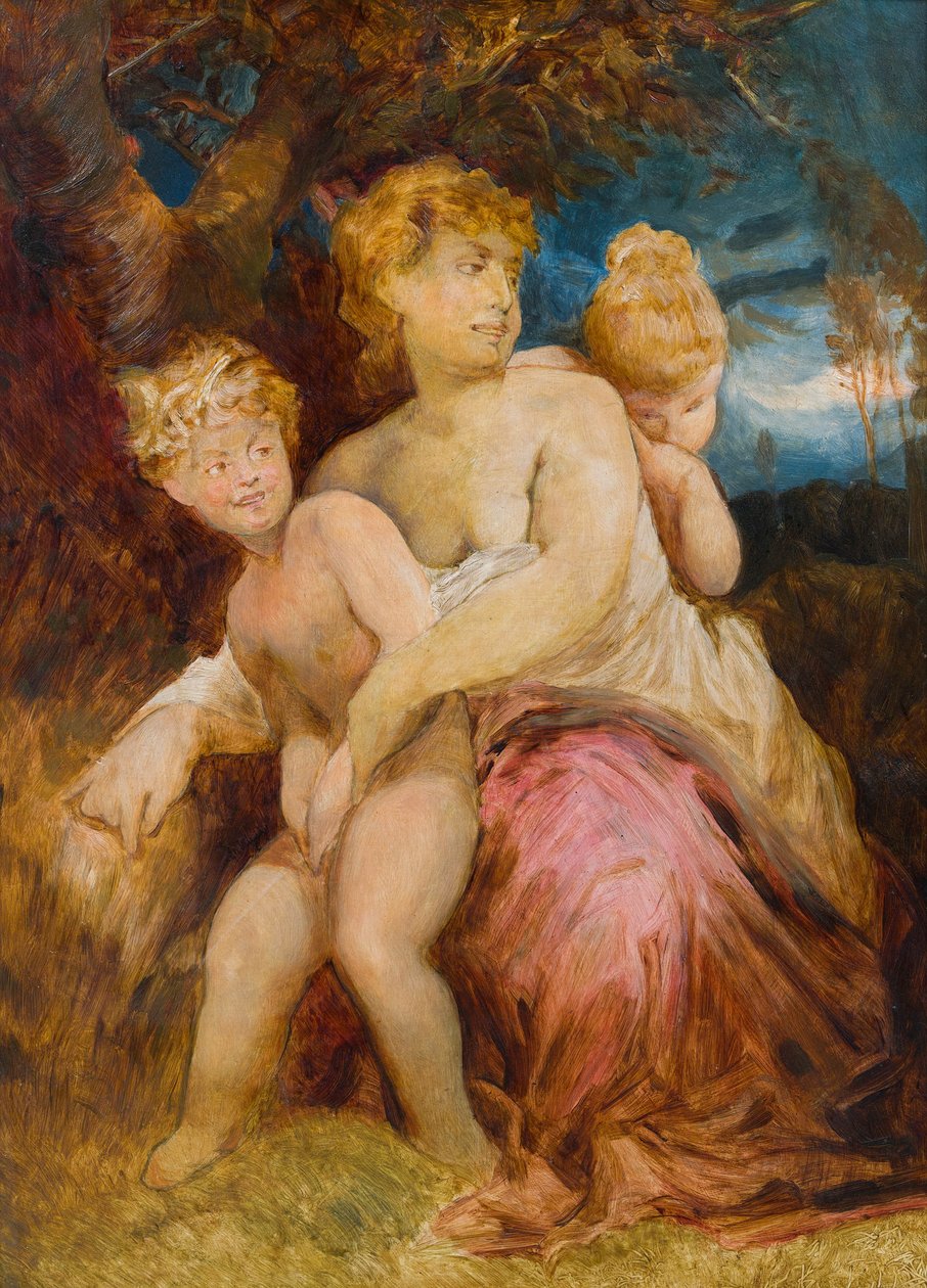 çocuklu perisi by After Hans Makart