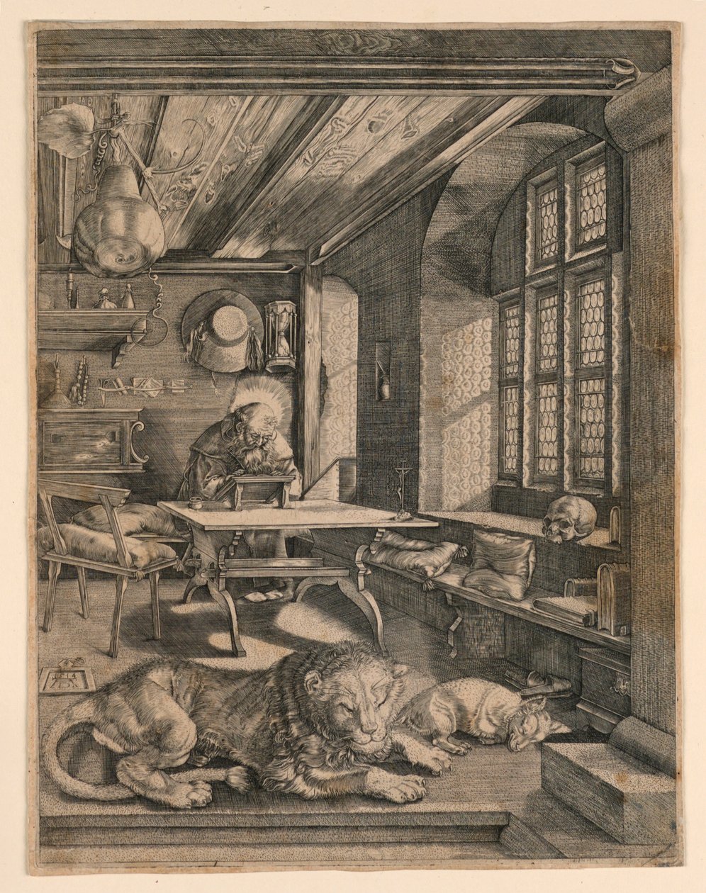 Aziz Jerome Çalışmasında by After Albrecht Dürer