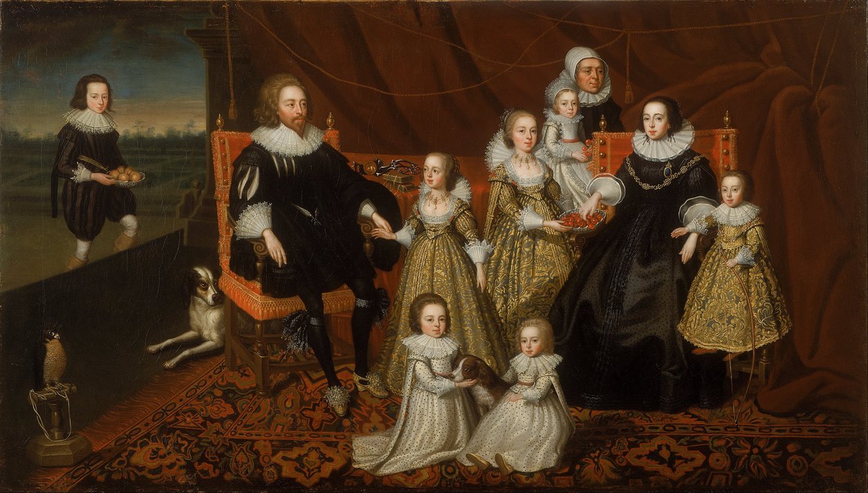 Sir Thomas Lucy ve Ailesinin Portresi by After Cornelius Johnson