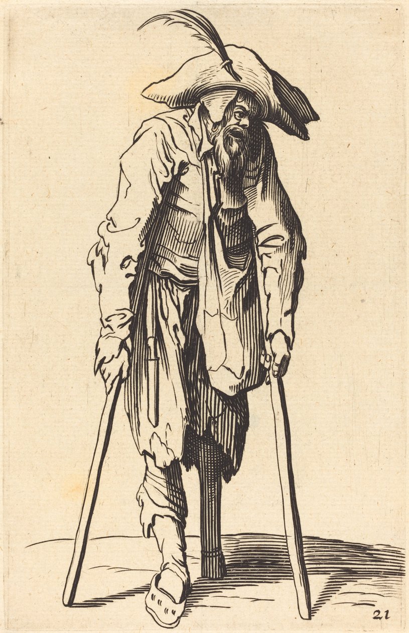 Tahta Bacaklı Dilenci by After Jacques Callot