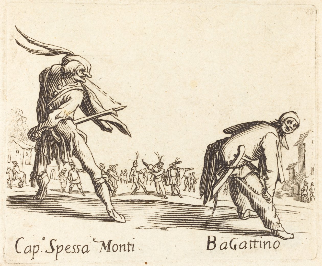Kaptan Spessa Monti ve Bagattino by After Jacques Callot