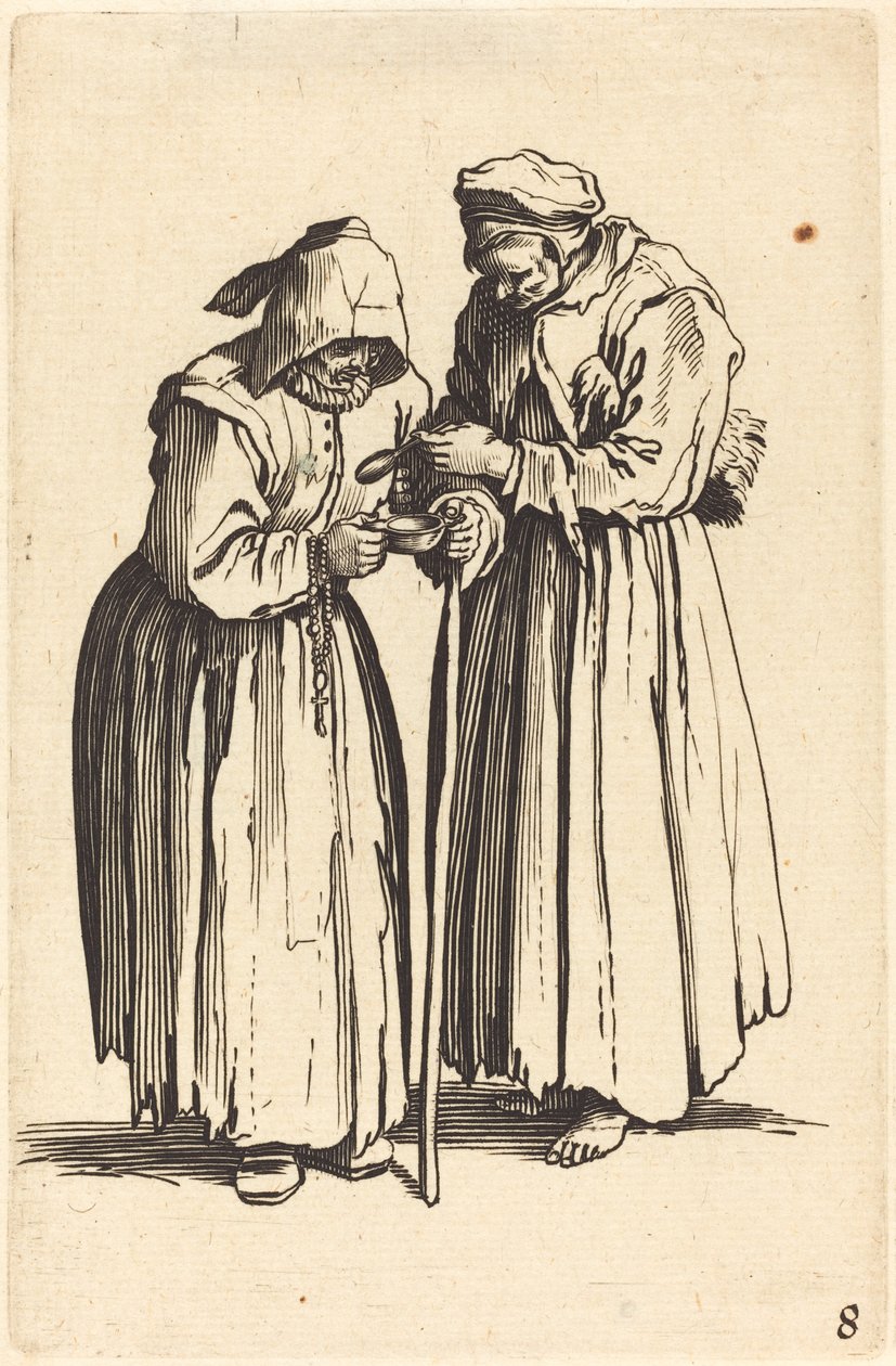 iki dilenci kadın by After Jacques Callot