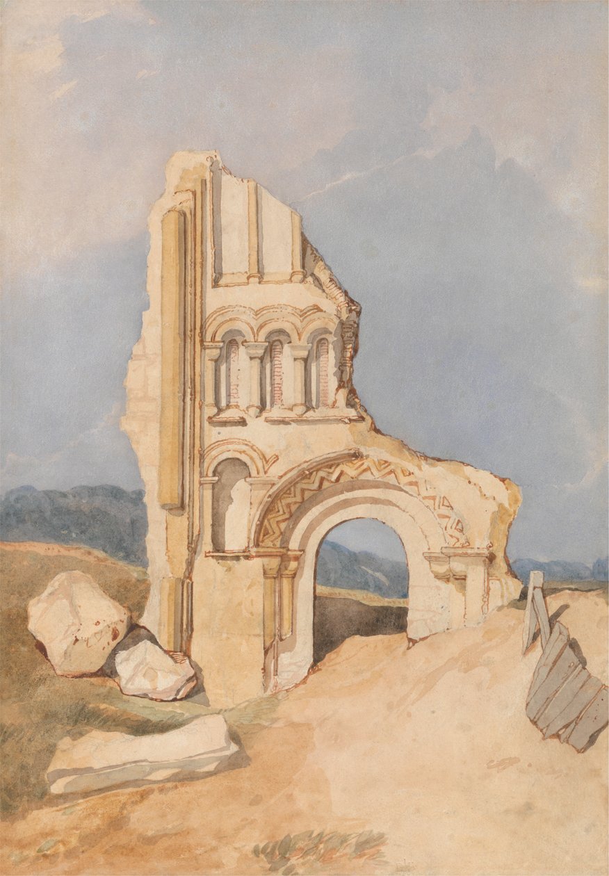 Bir Norman Kilisesinin Yıkımı by After John Sell Cotman