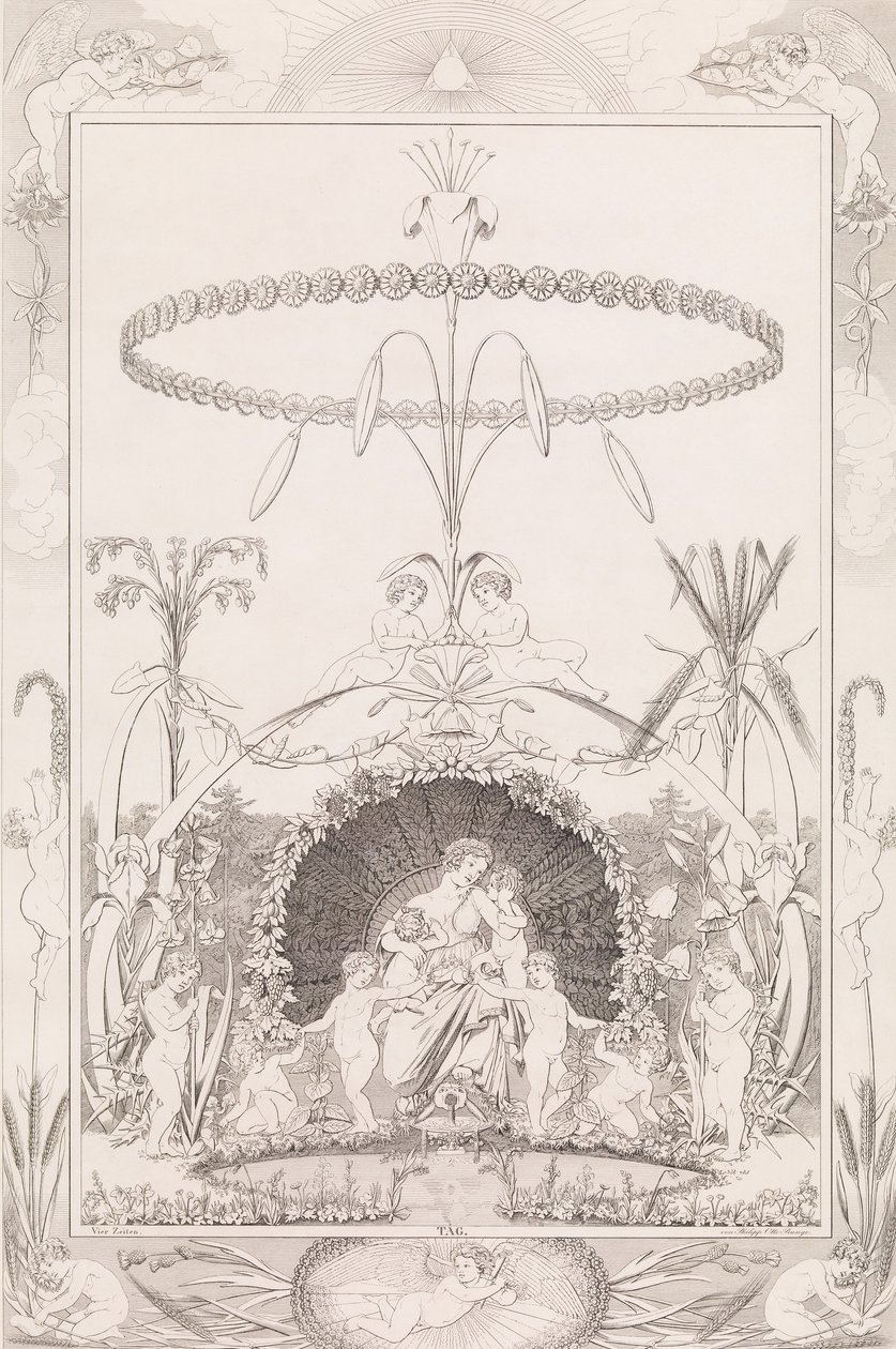 Day, The Times of the Day, 1807 dizisinden. by After Philipp Otto Runge