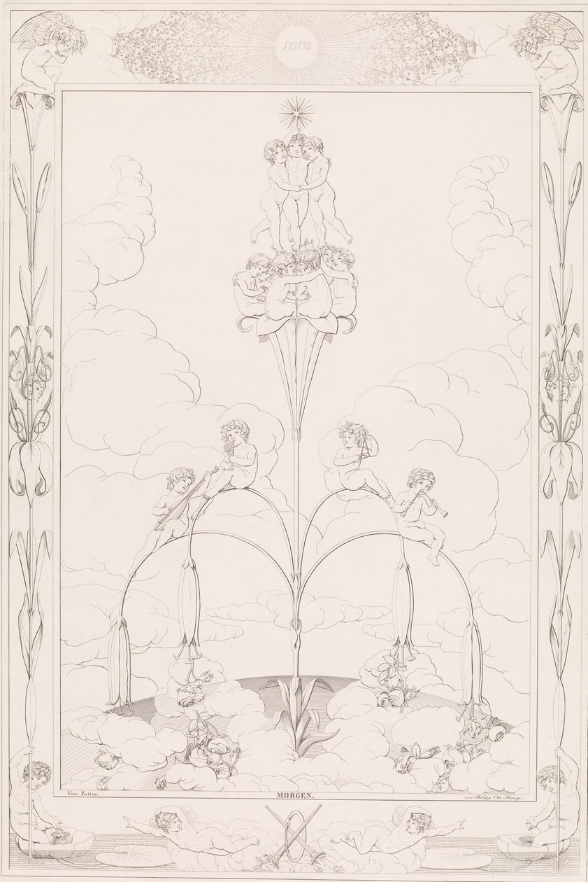 Sabah, The Times of the Day, 1807 dizisinden. by After Philipp Otto Runge
