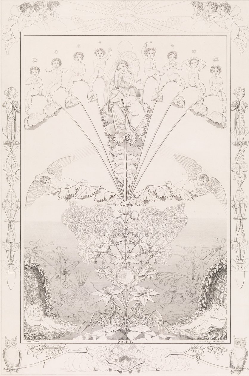 Gece, The Times of the Day, 1807 dizisinden. by After Philipp Otto Runge