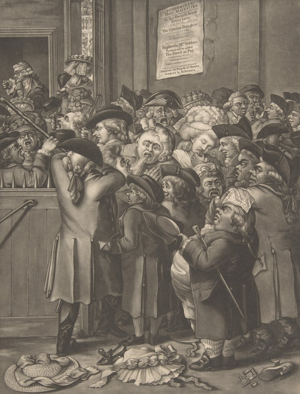 Pit Door La Porte du Parterre, 9 Kasım 1784. by After Robert Dighton the Elder.