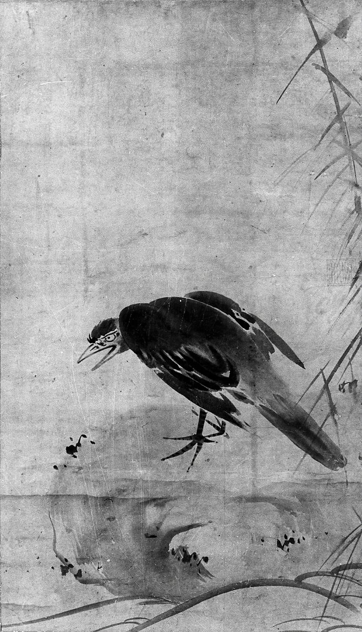 Kayadaki Karga, muhtemelen 19. yüzyıl. by after Sesson Shūkei